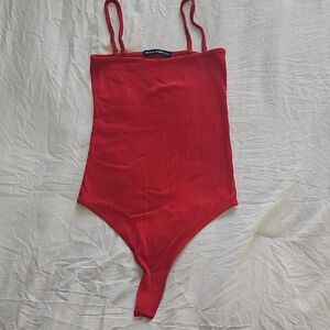 Brandy Melville Red One Piece Bodysuit